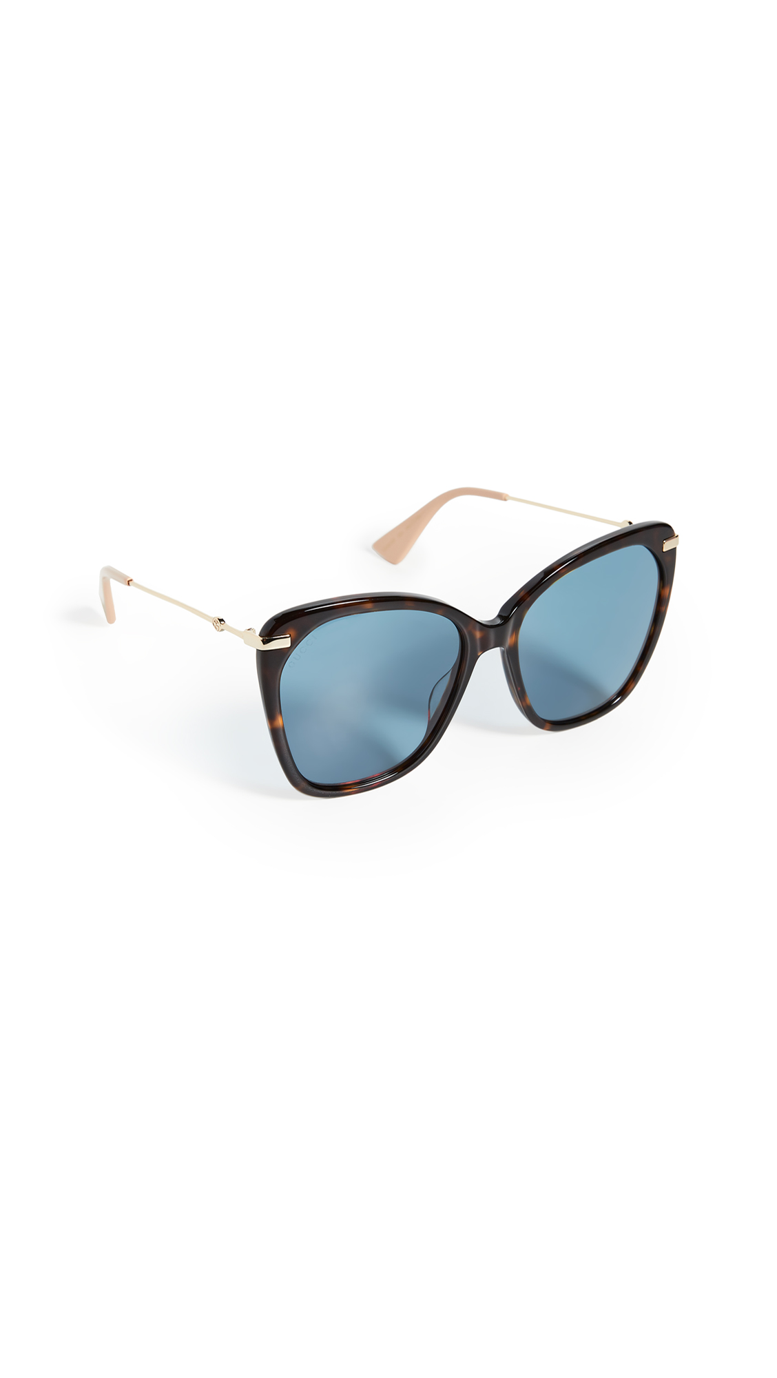 Gucci Web Lock Oversized Cat Eye Sunglasses