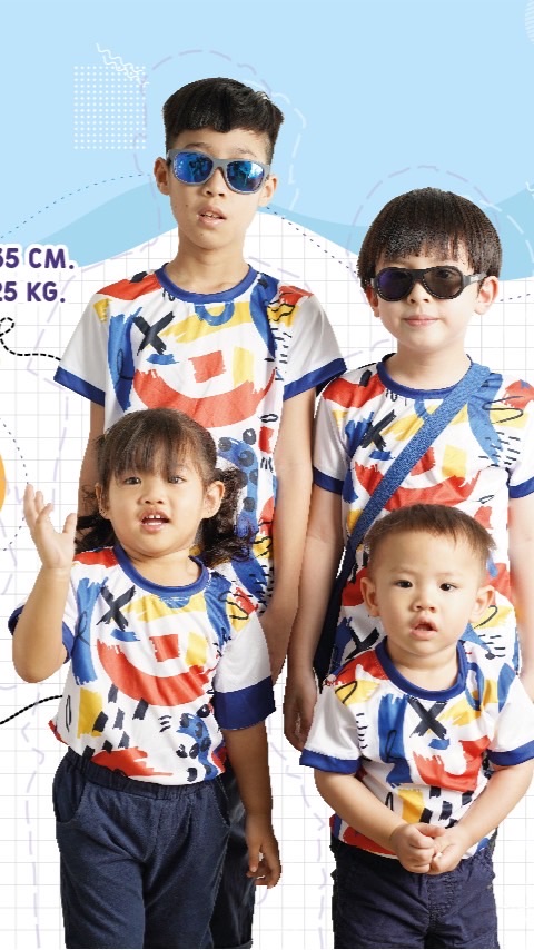 แก้มใสเสื้อเด็กพิมพ์ลาย