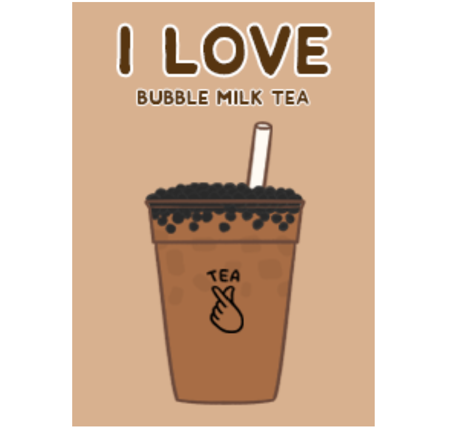 I LOVE BUBBLE MILK TEA Ver.3