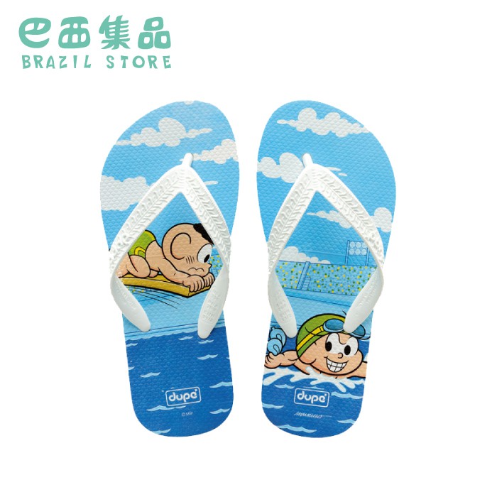 DUPE 玩具洋蔥小男孩 TM Boys 冒險運動人字拖鞋 白/白．巴西集品