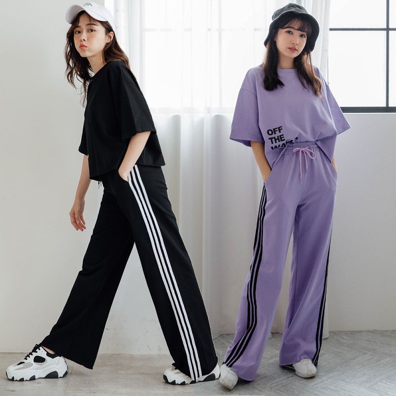 ★單件79折★原價799-79折$631★miustar 兩件式！off不收邊衛衣棉質上衣+側邊三線鬆緊抽繩長褲(共2色)0512 預購【nh1247】