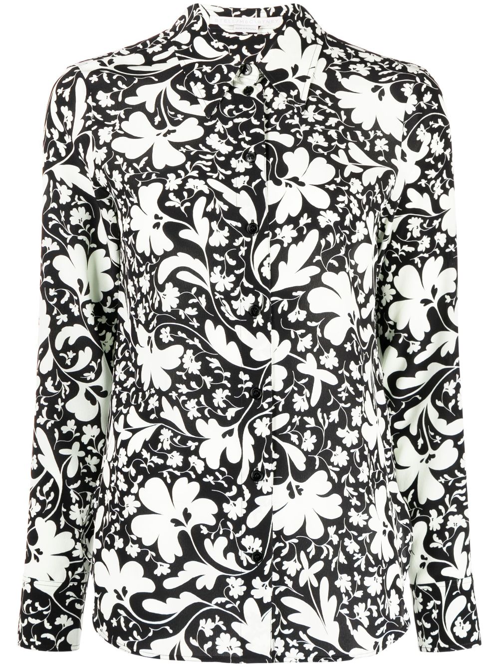 Stella McCartney - floral-print silk shirt - women - Silk - 38 - Black