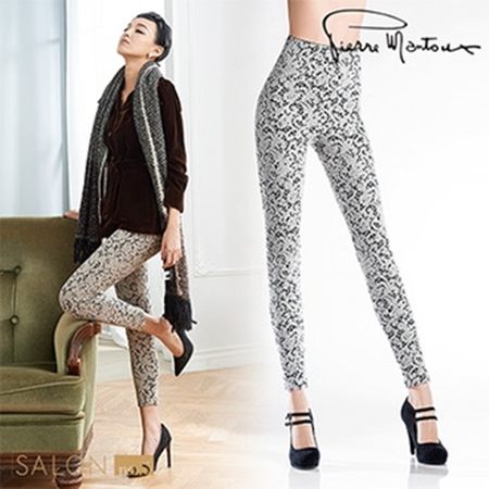 Pierre Mantoux 時尚植絨花卉圖案內搭褲 / 義大利精品