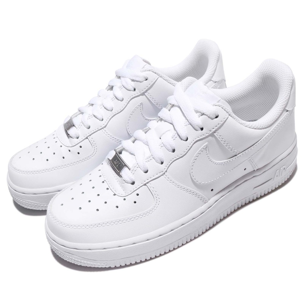 NIKE 休閒鞋 Wmns Air Force 1 07 女鞋 低筒 復古 AF1 經典 流行 皮革 球鞋 白 [315115-112]