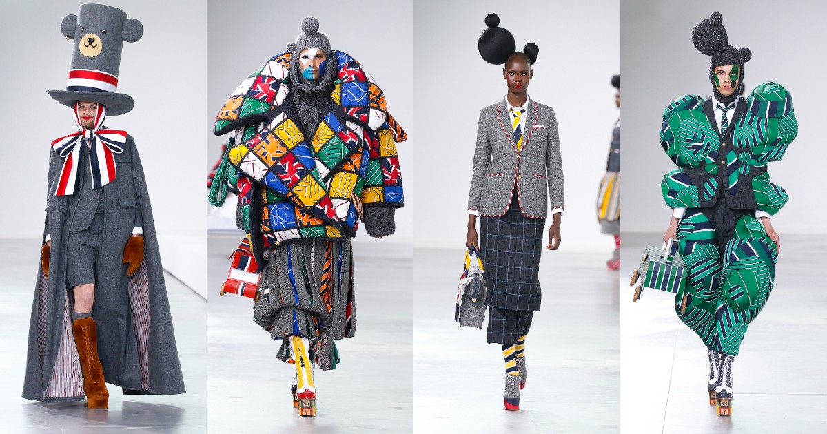 トム ブラウン」がニューヨークでファッションショー テディベアが