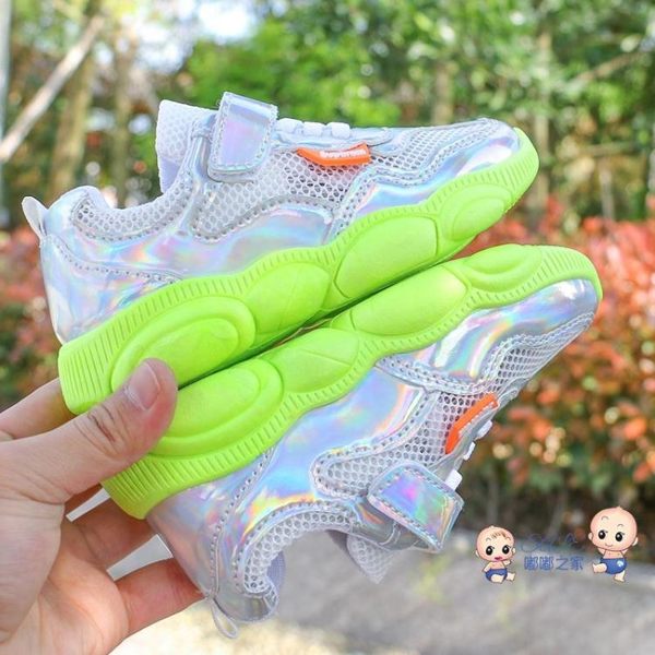 運動鞋 網紅小熊鞋子老爹鞋春新款兒童鞋運動鞋透氣網鞋男童女童鞋小白鞋 1色