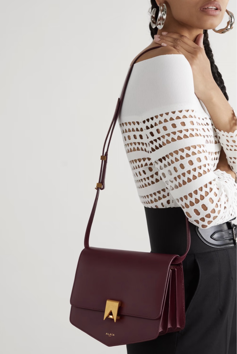 ALAÏA Le Papa 皮革中號單肩包