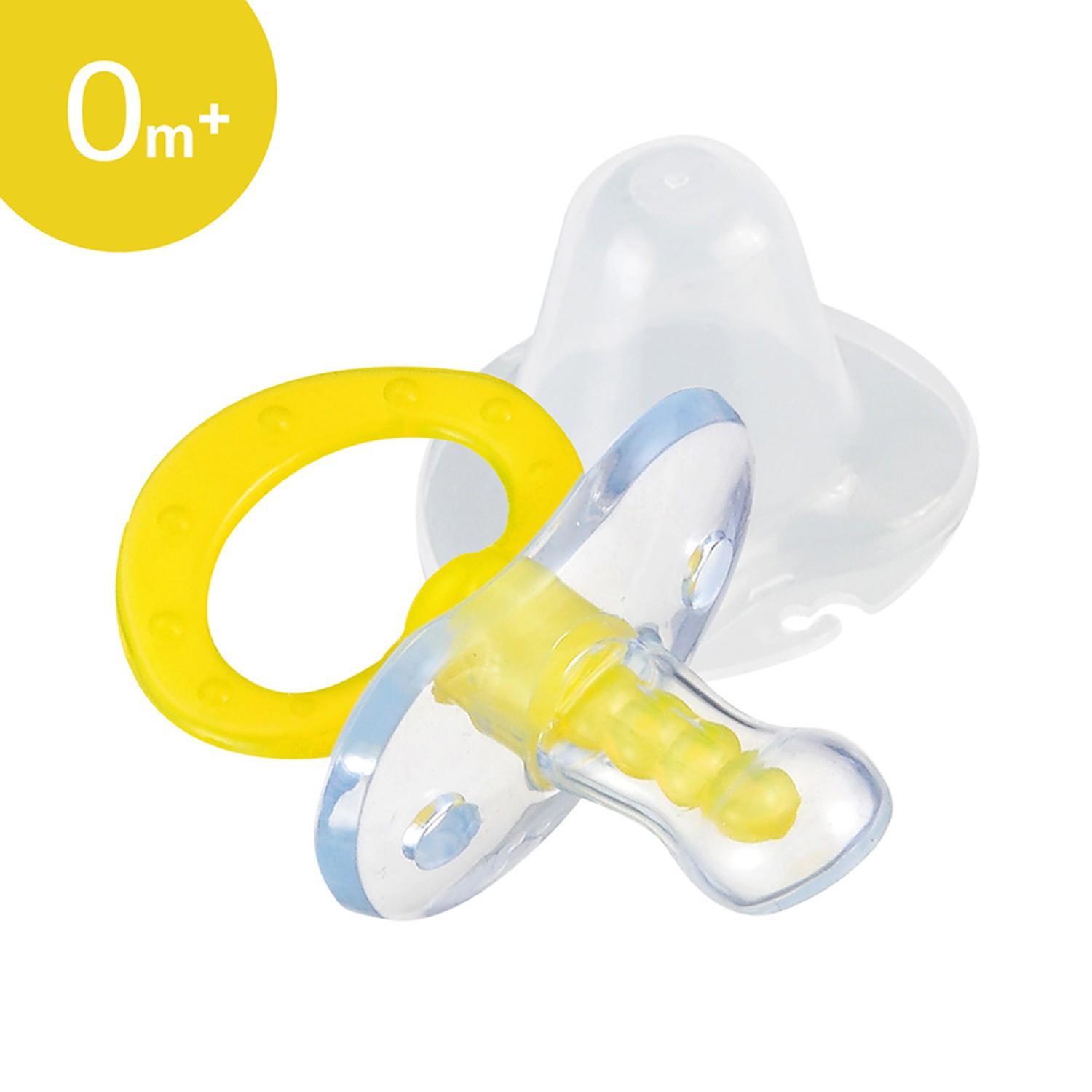 專利空心顆粒按摩球，按摩牙齦好舒服。拇指型特殊造型，符合嬰兒的唇齒構造。附卡式奶嘴蓋