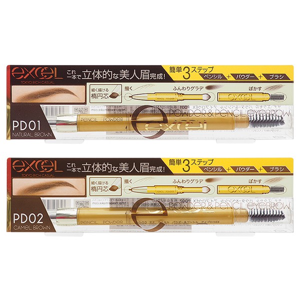 【商品特色】日本熱賣彩妝品牌！眉刷、眉筆、眉粉 三合一，輕鬆打造美眉保存期限：2023.02.28進貨來源：原產地平行輸入 (台灣有代理商)產地：日本商品備註：全新正品【商品規格】品牌名稱：Excel