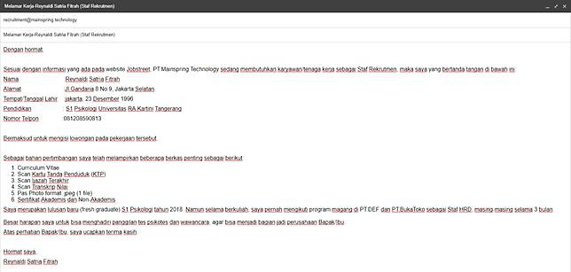 Cara Membuat Lamaran Kerja Via Email Agar Diterima Kerja