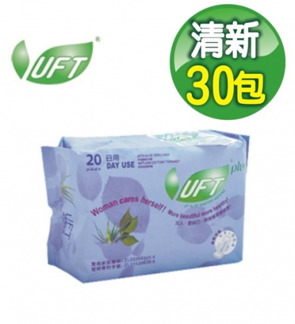 UFT 蘆薈草本精華日用衛生棉20片x10包