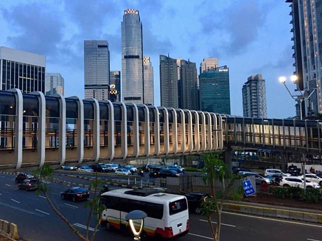 JPO Bundaran Senayan, Jakarta. (Foto: Firman Herwanto)