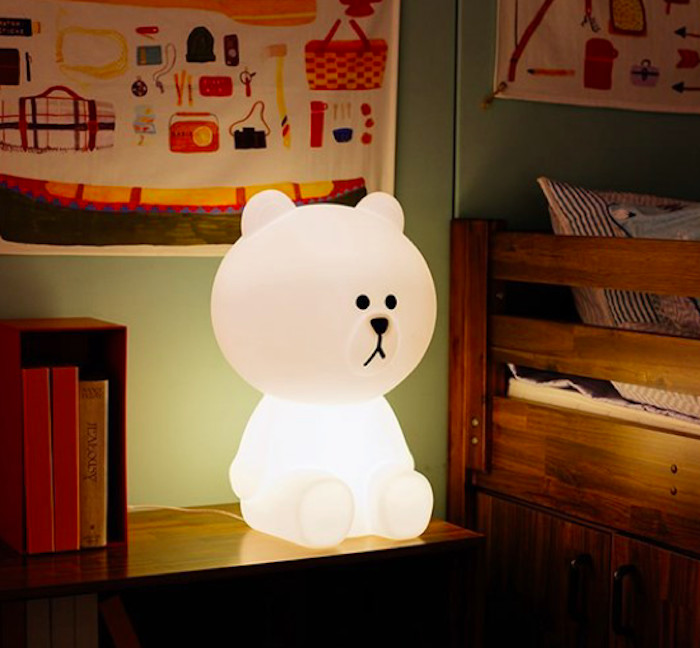 熊大小 尺寸l18 x w19 x h30 cm 材質pe 塑料 附轉 110v 電壓轉接器