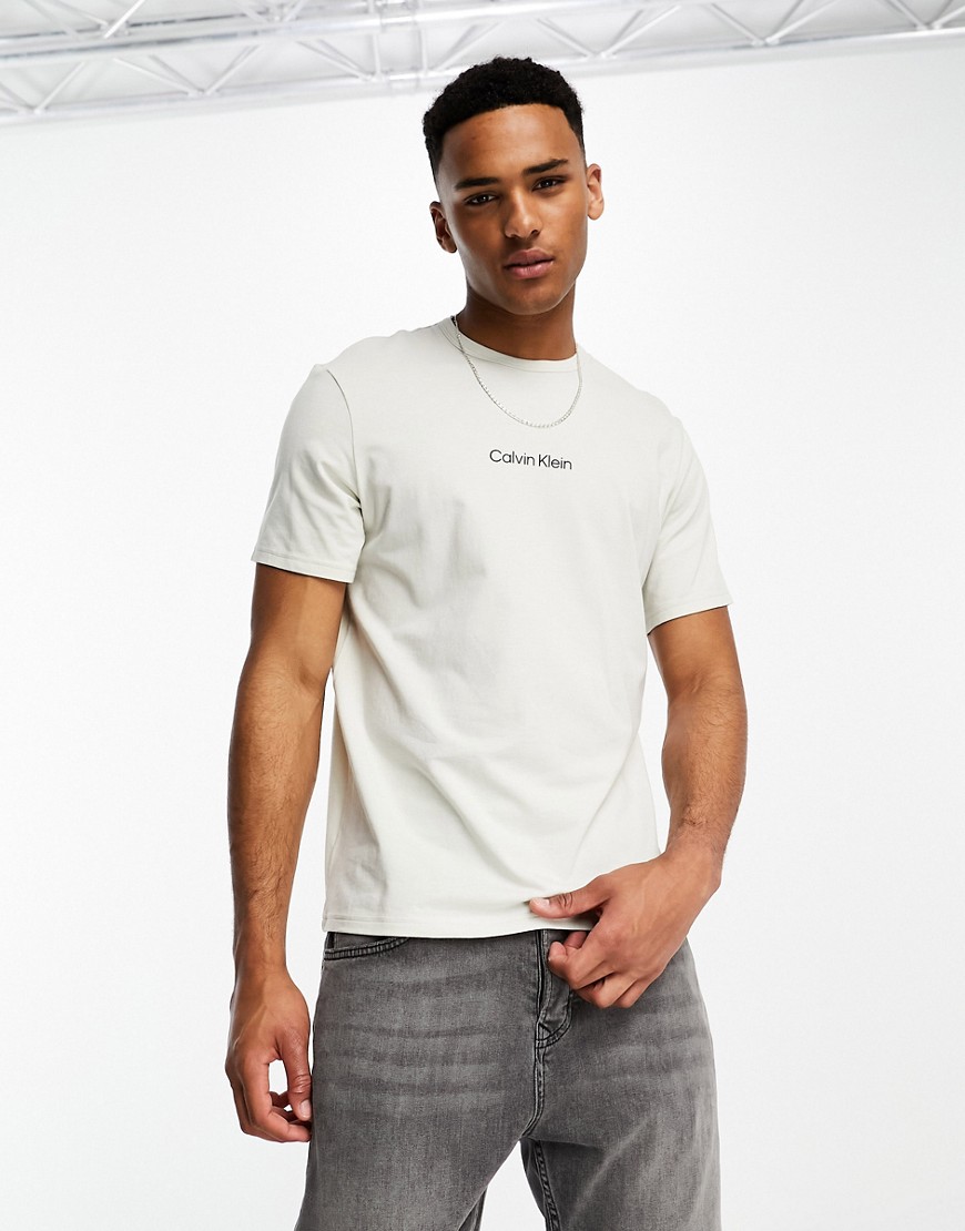 Calvin Klein lounge t shirt in beige-Neutral