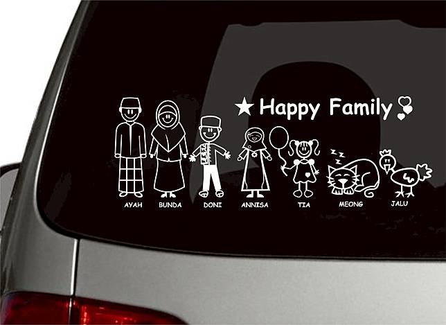 7 Stiker Yang Sering Nempel Di Kaca Belakang Mobil