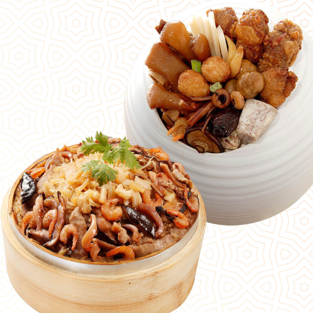 水翅.香菇.魷魚.金鉤蝦.沙拉油.醬油.味霖(糯米.米麴.糖.水.釀造酢.鹽).食鹽.蔥.L-麩酸鈉.烹大師(鹽.糖.乾燻鰹魚.鰹魚抽出物.酵母抽出物).雞粉(鹽.麥芽糊精.L-麩酸鈉.糖.玉米澱粉.