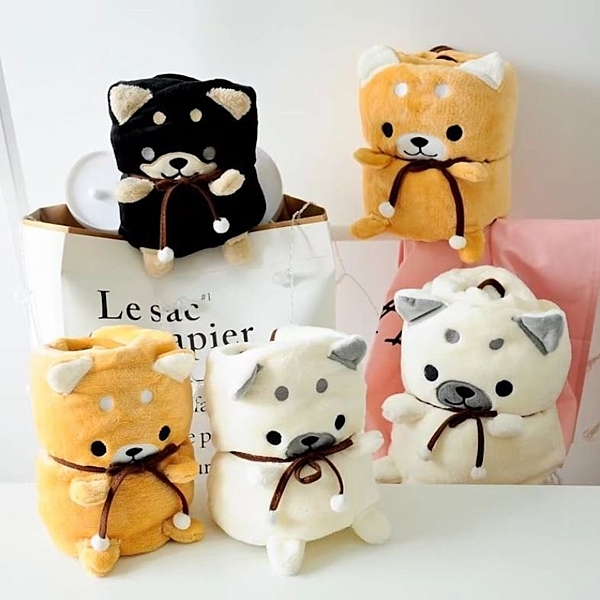 空調毯 日式柴犬造型 冷氣毯 懶人毯 保暖毯 動物小毛毯