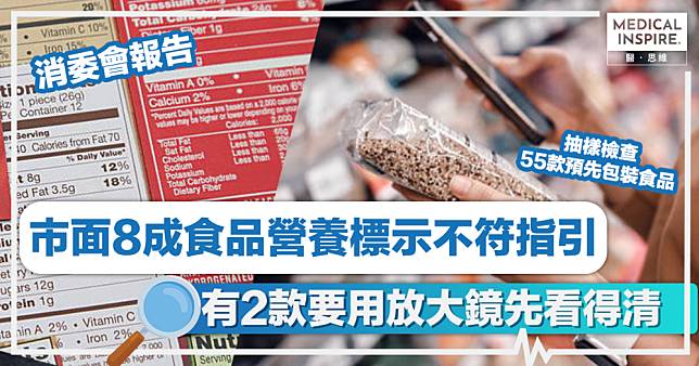 消委會報告｜市面8成食品營養標示不符指引 有2款要用放大鏡先看得清