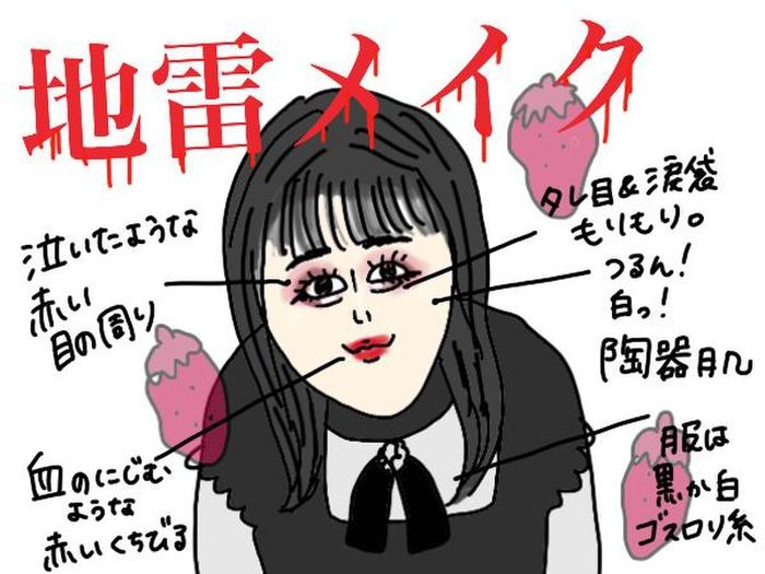 マンガ アラフォーが流行りの地雷メイクにチャレンジしてみたら