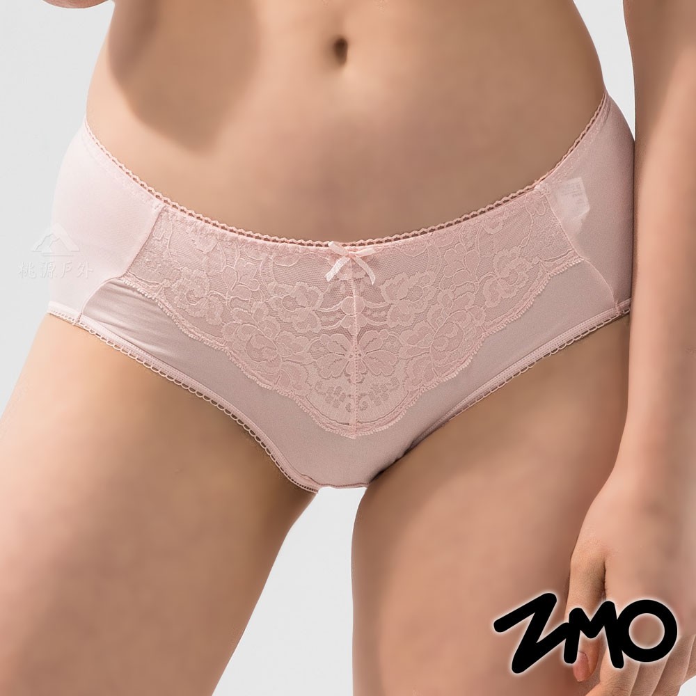 【 ZMO 】女中腰蕾絲內褲『粉色』US318
