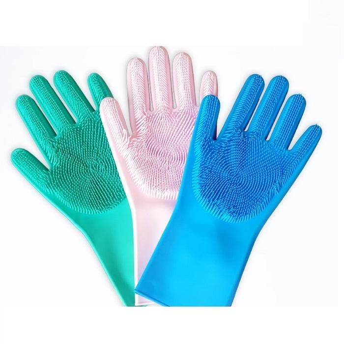 矽膠清潔魔術手套 一對入 (三色可選)