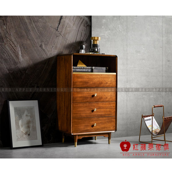 [紅蘋果傢俱]MG1470 金絲檀木(胡桃木)系列 電視櫃 餐邊櫃 斗櫃 鞋櫃 書桌 餐桌 實木 北歐風 輕奢