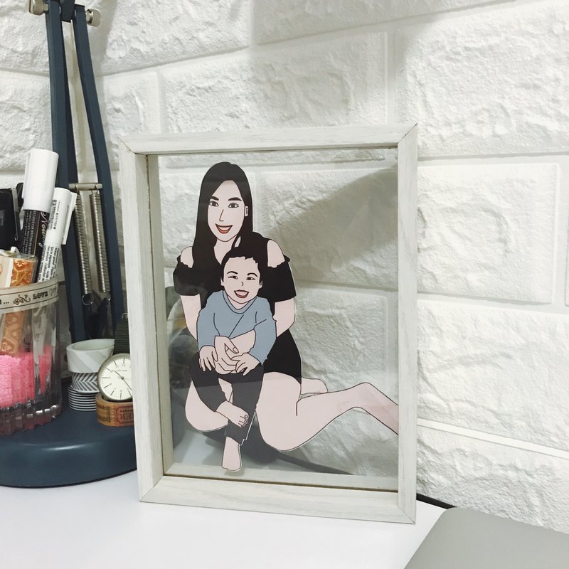 這款擺設是雙面的喔。 無需言語，只為安靜的陪伴。 / 木材方面是比較柔和的顏色，與不同風格的房間擺設或書枱也很襯喔