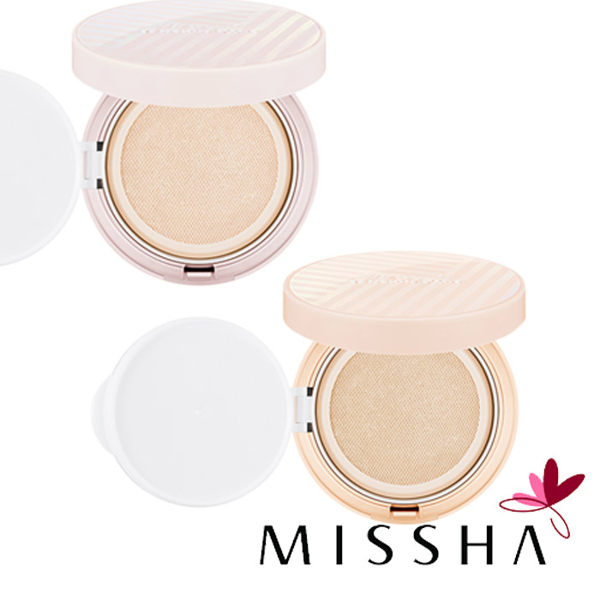 韓國 MISSHA 水光肌網狀氣墊粉餅 橘色遮瑕 / 米色自然 14g 氣墊粉餅 底妝 粉底 舒芙蕾