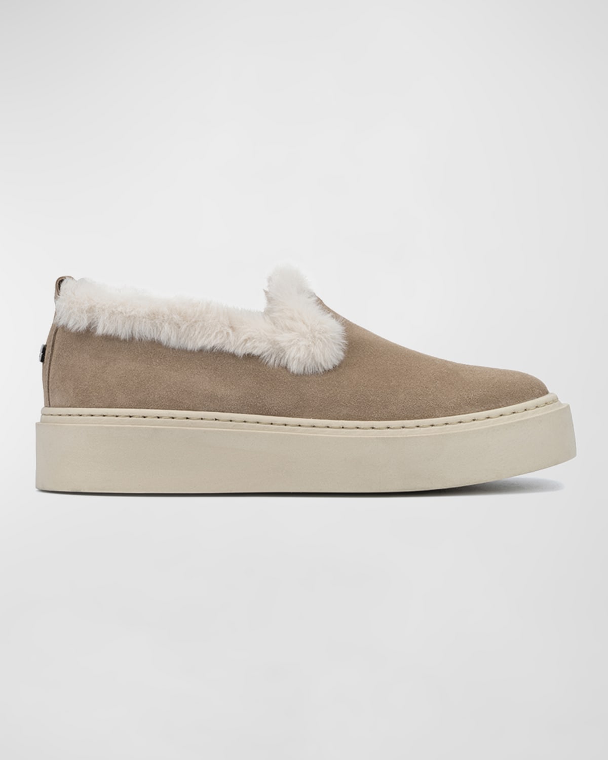 Letty Suede Faux Fur Slip-On Sneakers