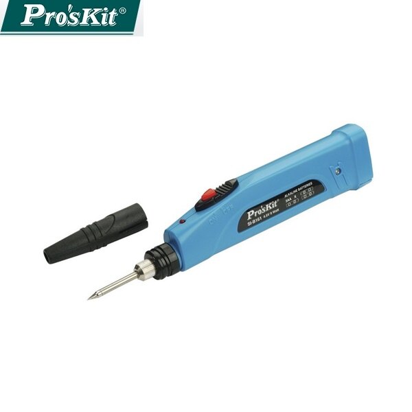 又敗家@台灣Pro'sKit寶工電池式烙鐵(9W/4.5V)不含電池SI-B161可換頭電烙鐵12秒快速升溫840F銲槍電池式焊槍適戶外精密焊接電路板