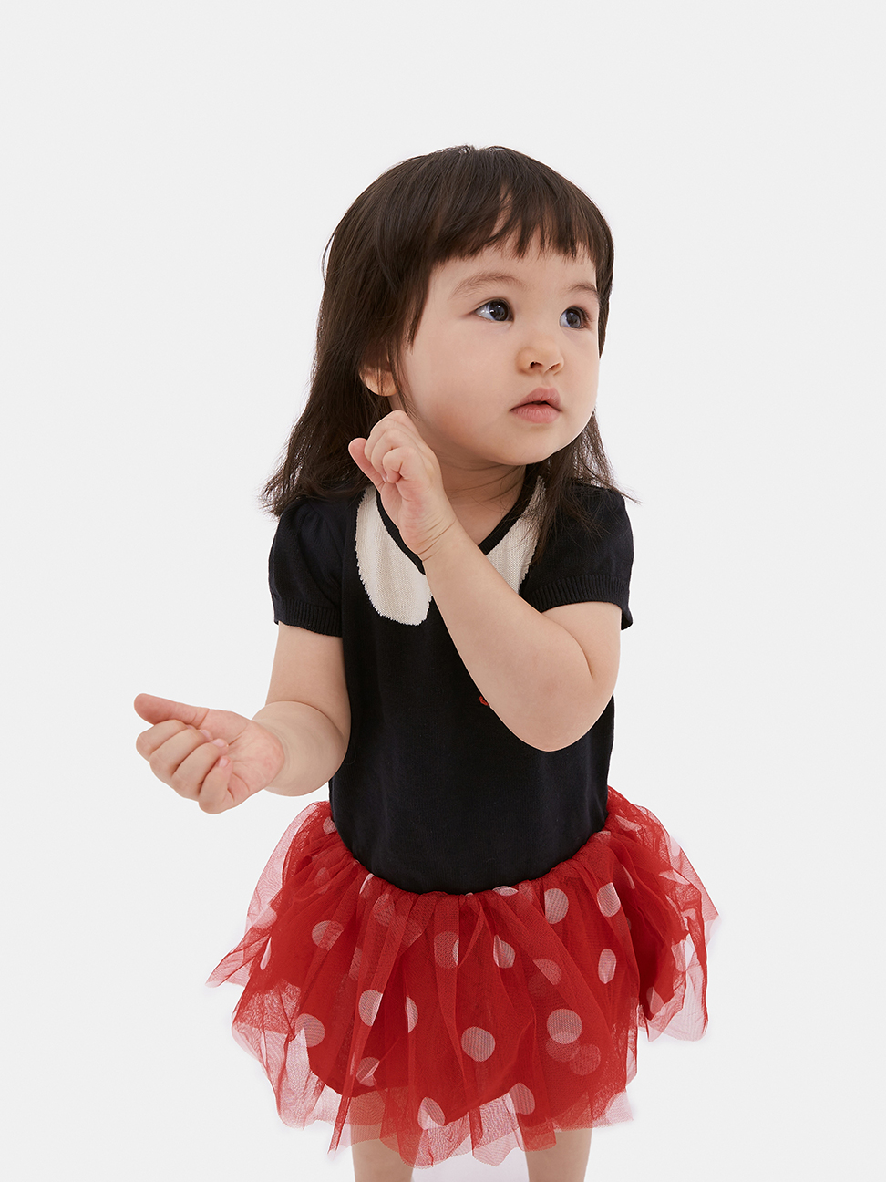 嬰兒 Gap x Disney 迪士尼系列甜美風格拼接紗裙洋裝