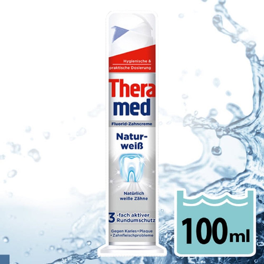 德國 Theramed 德拉美 Natur Weis 自然亮白牙膏(白) 2入組