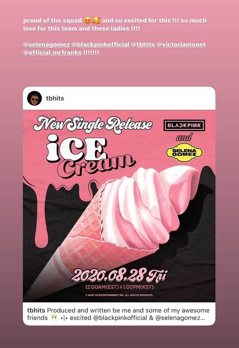 Blackpinkとセレーナ ゴメスの Ice Cream アリアナ グランデも参加していた