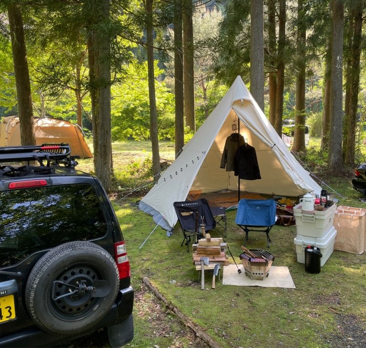 パジェロミニ　プチキャンプ用で使用 95 MITSUBISHI／PAJERO MINI】車内もブルーで統一した、キャンパー仕様