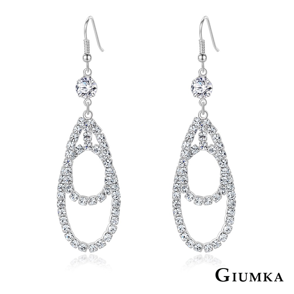 ■ 採用專櫃首飾精鍍正白K(玫瑰金、黑金)、AAA半寶等級鋯石(Synthetic CZ)。■ 耳環尺寸: 約 5.5 x 2.0 CM。■ 生日情人節聖誕節送禮飾品牌推薦。■ 附件：時尚禮盒、售後服