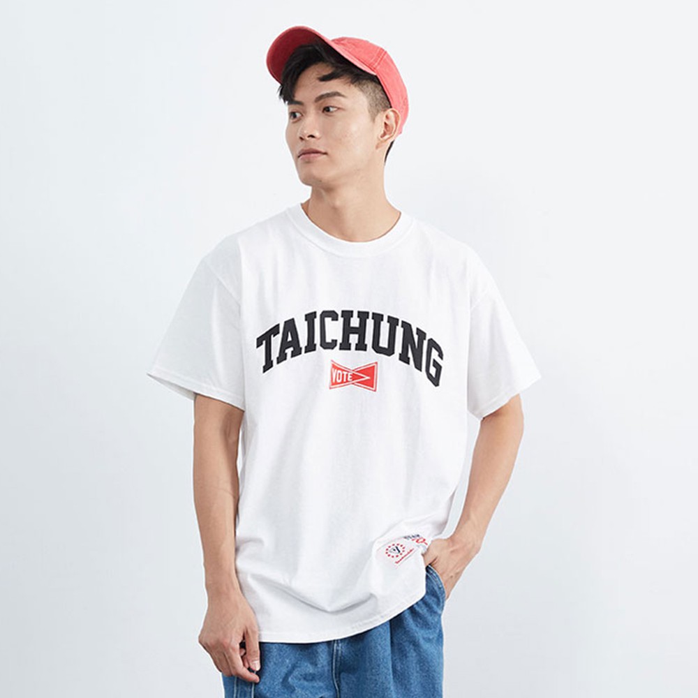 【plain-me】VOTE 聯名城市系列Tee - Taichungi (白 黑 藍 紅) CRV0106