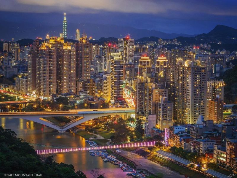 新北夜景 新店碧潭和美山步道夜景