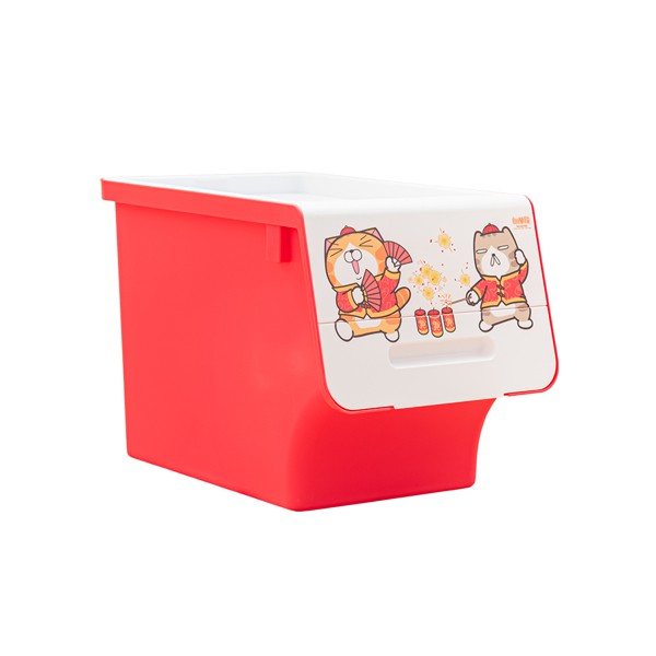 dayneeds直取式收納箱30L(新年歡樂版)白爛貓