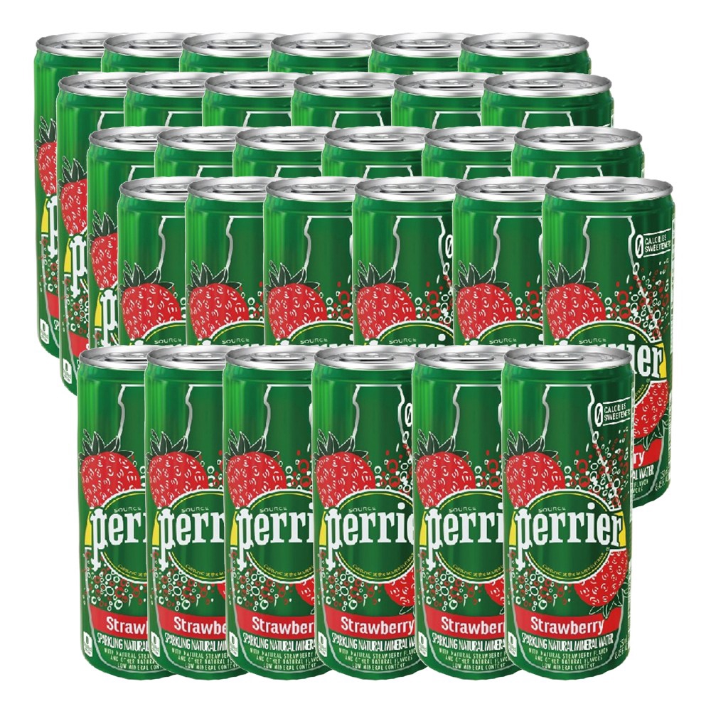 【商品特色】法國品牌 Perrier 沛綠雅 氣泡天然礦泉水系列全球銷售第一的氣泡礦泉水來自庇里牛斯山的深層呼吸純淨天然無負擔富含圓潤氣泡零卡零熱量深受女性喜愛的草莓滋味，蹦出戀愛般的粉紅泡泡時尚派對