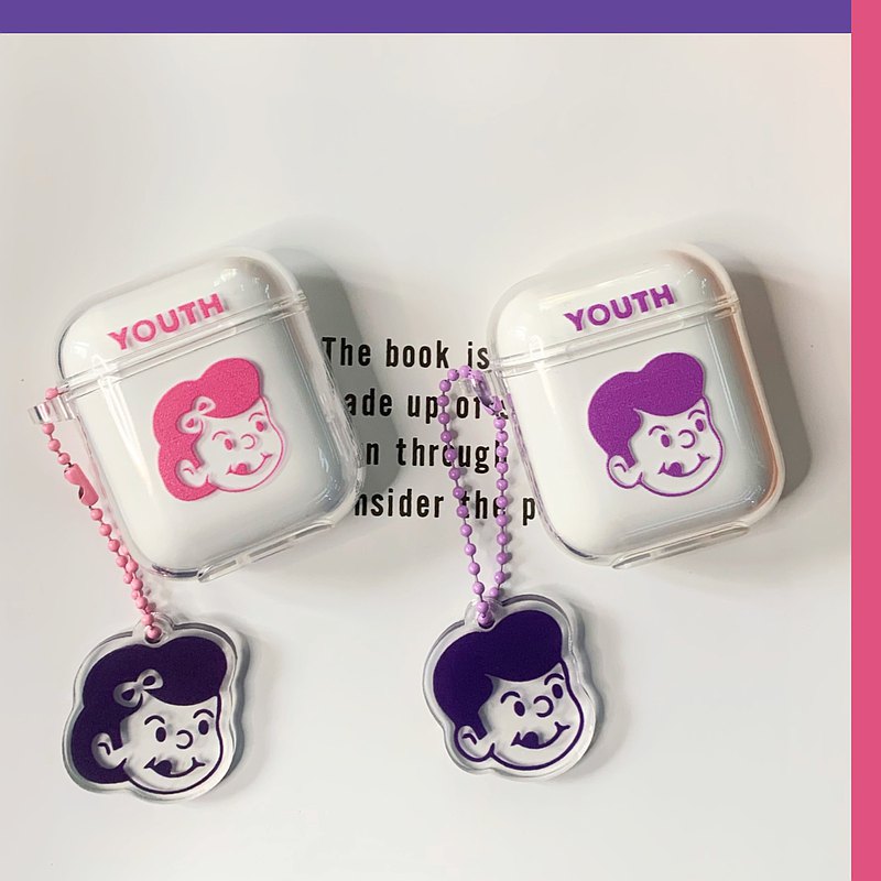 原創透明情侶耳機殼保護套 airpods1/2/3