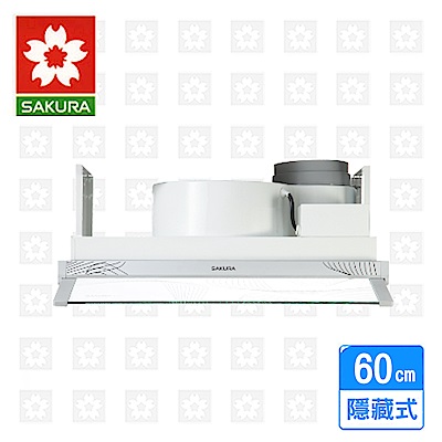 櫻花牌 SAKURA 單層單馬達隱藏式烤漆除油煙機60cm R-605 限北北基配送