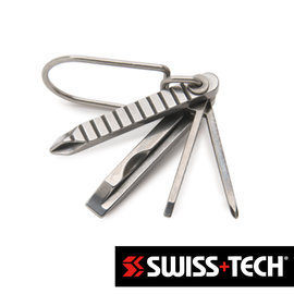 SWISS+TECH 四合一螺絲起子工具組鑰匙圈 瑞士刀 1616045