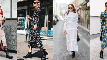 對露腿沒自信的女孩，除了褲子妳還有長洋裝可以選～