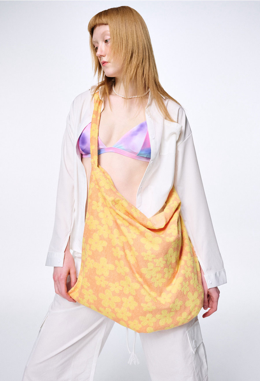 DU MATIN Flower Beach Towel Shoulder Bag