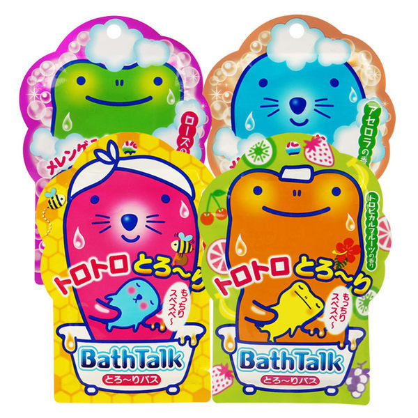 用途: 清潔肌膚,增添泡澡樂趣 使用方法: 1.浴槽(約180L)水位5公分左右時,將入浴劑(約30g)放入熱水中十分攪拌均勻後,再開大水量讓泡泡產生. 2.如果使用蓮蓬頭水柱,會讓泡泡更滑嫩細. 3