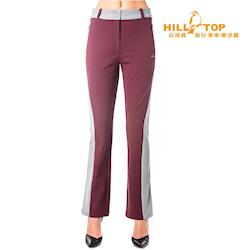 ◎保暖、彈性、超撥水|◎剪接配色，增添活潑性|◎前脇隱形拉鍊口袋+後拉鍊口袋置物設計LOGO繡花設計品牌：【hilltop山頂鳥】商品：女款超撥水保暖彈性長褲H31FK2材質：超撥水彈性面料