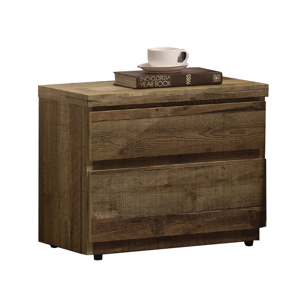 ◆工業風仿舊設計，獨具個人品味◆高級防蛀木心板材，穩固耐用◆浮雕耐磨防刮磨皮◆鋼珠滑軌，輕鬆收納不夾手◆專人送到府／免組裝