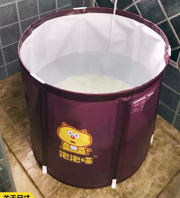 家用全身大人洗澡桶成人折疊加厚浴桶免充氣泡澡桶可拆卸塑料浴盆