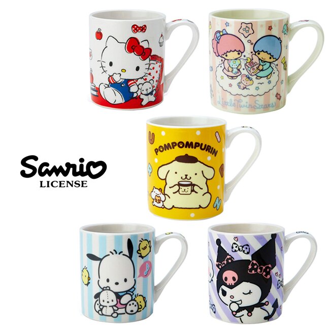 【日本正版】三麗鷗 陶瓷 馬克杯 225ml 咖啡杯 凱蒂貓 雙子星 布丁狗 帕恰狗 酷洛米 Sanrio