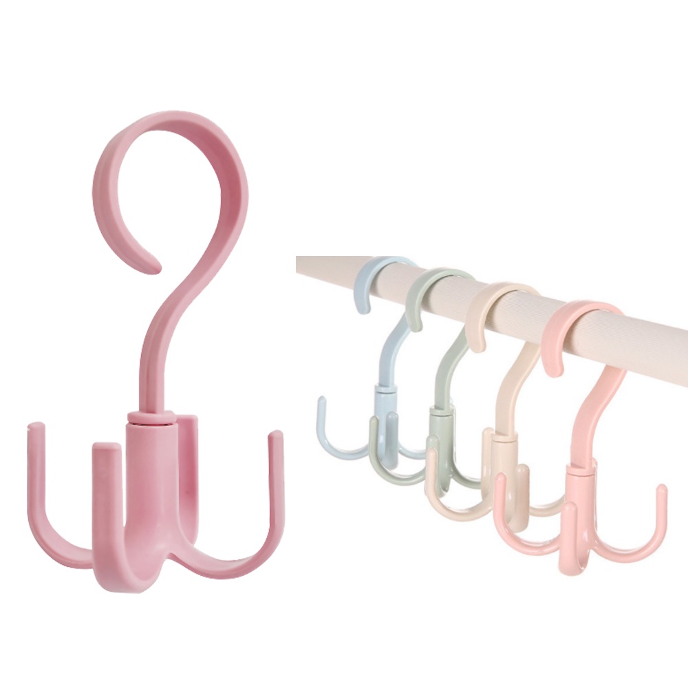 小小生活系 衣櫃多少空間需要省 配件哪裡擺你說說 之 多功能吊桿衣架可旋轉四角掛勾